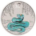 PM Lunar 3 SNAKE 2 oz silver 2025 BU $1 COLOURED Australia