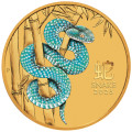 PM Lunar 3 GOLD 1/10 oz SNAKE COLOURED 2025 BU $10 Australia