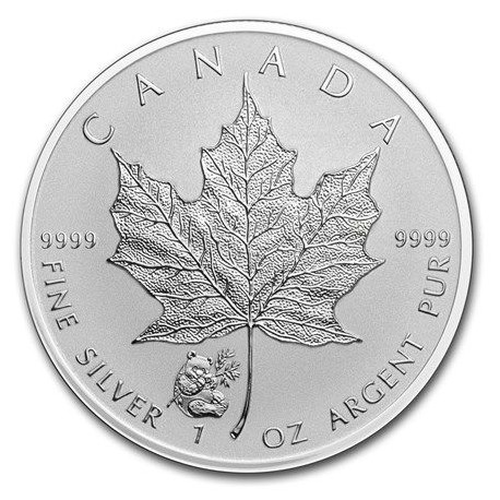 1 oz silver MAPLE LEAF 2016 PANDA privy