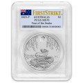 PM Lunar 3 SNAKE 1 oz silver 2025 BU $1 PCGS MS-70 FS