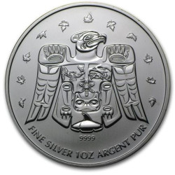 Canada 1 oz silver OLYMPIC THUNDERBIRD TOTEM 2009 BU