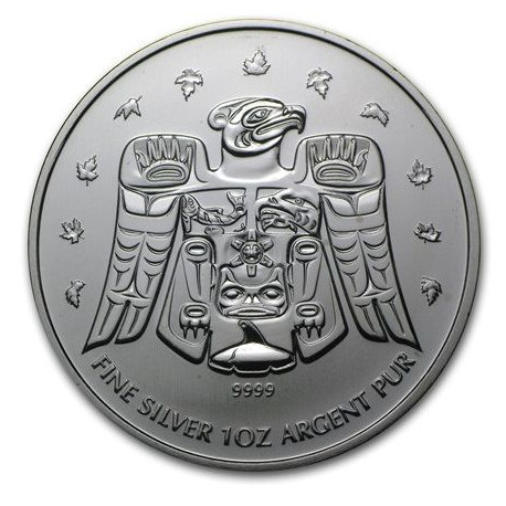 Canada 1 oz silver OLYMPIC THUNDERBIRD TOTEM 2009 BU