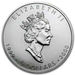 Canada 1 oz silver MAPLE LEAF 2000 $5 FIREWORKS privy bu