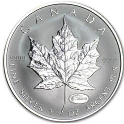 Canada 1 oz silver MAPLE LEAF 2000 $5 FIREWORKS privy bu
