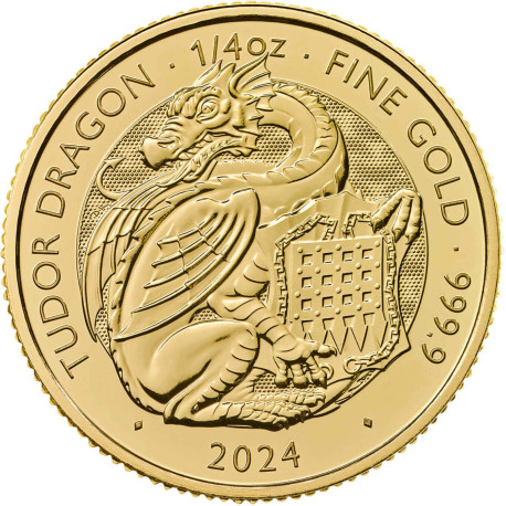 U.K. 1/4 oz gold TUDOR BEASTS The TUDOR DRAGON 2024 BU £25