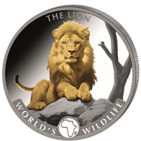 Wildlife 1 oz silver The PEREGRINE FALCON 2024 Congo 20 Fr Gilded