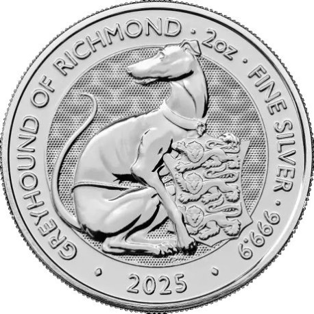 UK 2 oz silver Tudor Beasts TUDOR PANTHER 2025 BU £5