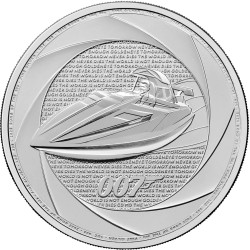 1 oz silver SIX DECADES of James BOND 2025 £2 bu Q-BRANCH speedboat