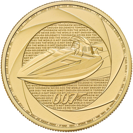 1 oz gold SIX DECADES of James BOND 2025 £100 bu ACROSTAR 007 of the 80's