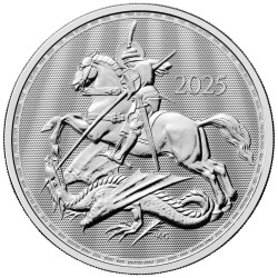 UK 1 oz silver ST GEORGE & The DRAGON 2025 £2 bu