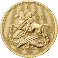 UK 1/4 oz GOLD ST GEORGE & The DRAGON 2024 £2 bu