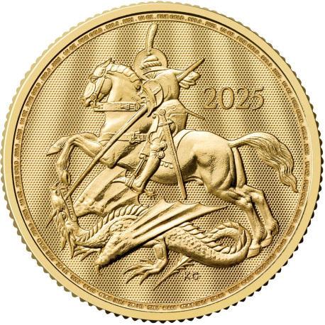 UK 1/4 oz GOLD ST GEORGE & The DRAGON 2024 £2 bu