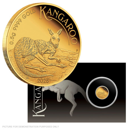 1/2 gr GOLD MINI ROO KANGAROO essay card