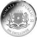 2 oz silver ELEPHANT 2022 Somalia 200 Shillings