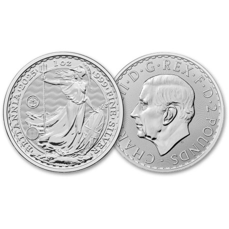 UK 1 oz silver BRITANNIA 2025 £2 BU 