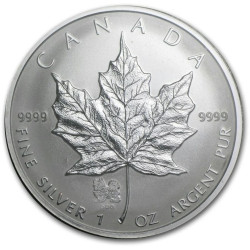 1 oz silver MAPLE LEAF 2001 PRIVY SNAKE $5 REVERSE PROOF