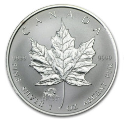 1 oz silver MAPLE LEAF 2003 PRIVY SHEEP $5 REVERSE PROOF