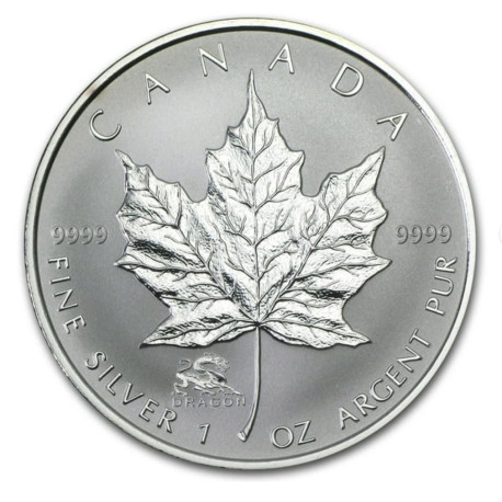 1 oz silver MAPLE LEAF 2003 PRIVY SHEEP $5 REVERSE PROOF