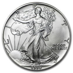 1 oz silver U.S. Silver EAGLE 1990 $1 bu