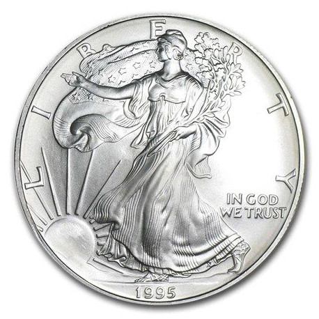 1 oz U.S. silver Eagle 1995$1 bu