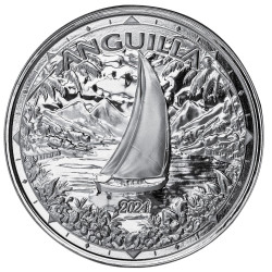 1 oz silver 2024 EC8 REGATTA 2024 $2 BU ANGUILLA Eastern Caribbean 