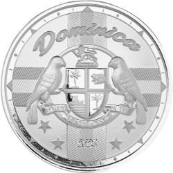 1 oz silver 2024 EC8 COAT OF ARMS $2 BU DOMINICA Eastern Caribbean 