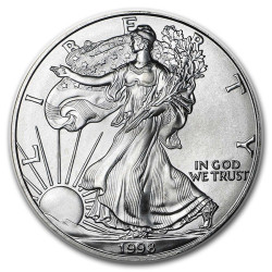 1 oz u.s. silver Eagle 1998 $1 bu in capsule
