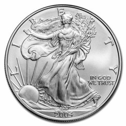 1 oz silver Eagle 2004 $1 bu in capsule