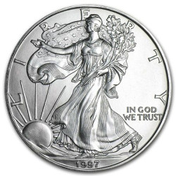 1 oz U.S. silver Eagle 1997 $1 bu