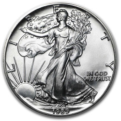 1 oz silver U.S. Silver EAGLE 1989