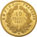 Gold 10 francs or Napoleon 1859 A