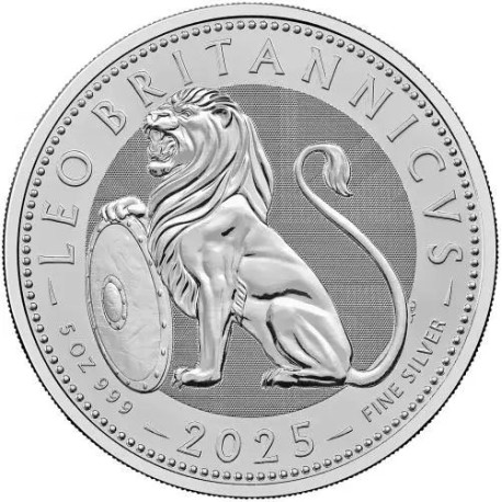 UK 5 oz silver BRITISH LION 2025 £2 BU