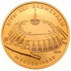 1/2 oz gold 100 RUBLES 1979 MOSCOW bu