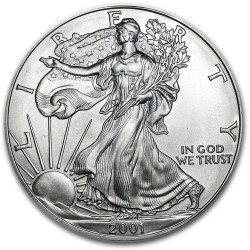 1 oz silver U.S. Silver EAGLE 2021 $1 TYPE 2 PCGS MS70