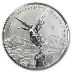 Mexico 1 kilo silver LIBERTAD 2008 bu