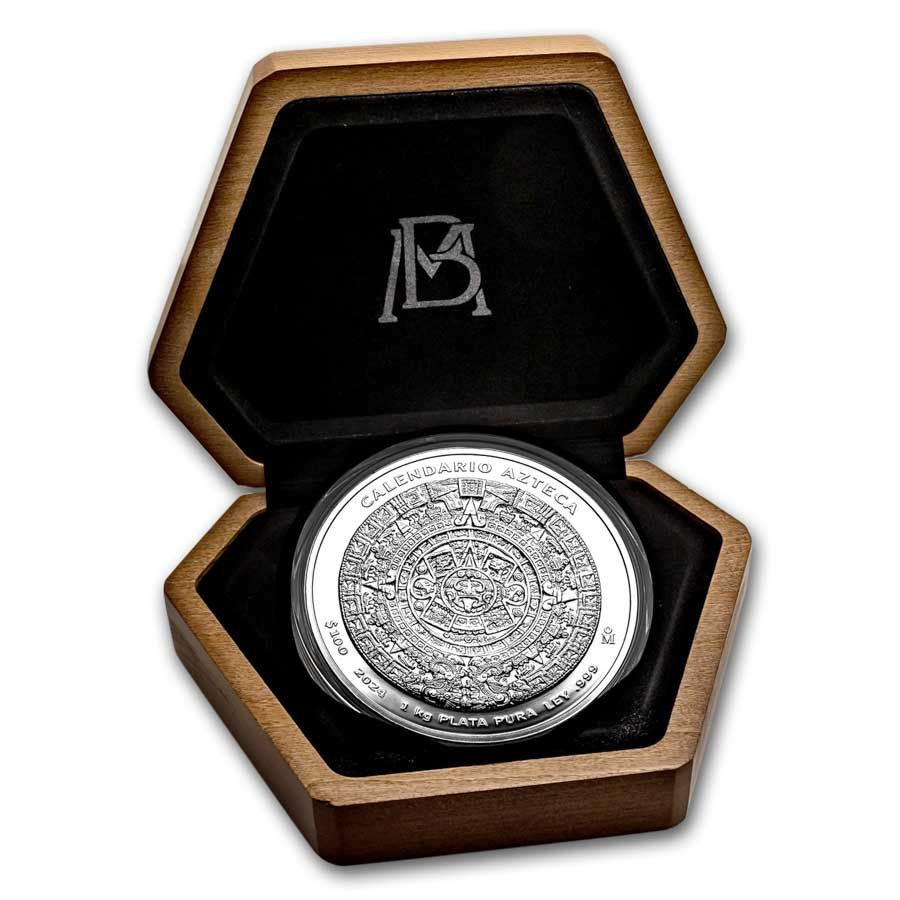 Mexico 1 kilo silver AZTEC CALENDAR 2024 PROOF-LIKE Box+Coa Mexico 1 kilo silver AZTEC CALENDAR 2024 PROOF-LIKE Box+Coa