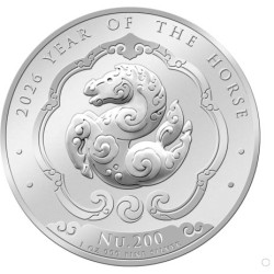 1 oz silver KINGDOM OF BHUTAN 2026 HORSE NU200 bu