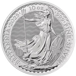UK 10 oz silver BRITANNIA 2025 BU £10 