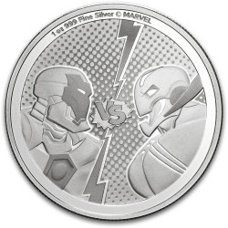 Marvel Vilains 1 oz silver SPIDERMAN VS GREEN GOBLIN 2024 BU $2 