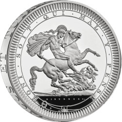 St George and the Dragon 2024 UK 5oz Silver Proof Coin Great Engravers - PISTRUCCI 