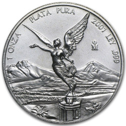 1 oz silver LIBERTAD 2001