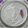 1 oz silver BRITANNIA 2016 BREXIT Colored Commemorative