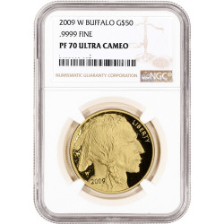 1 oz GOLD BUFFALO 2009 PROOF NGC PF 70 ULTRA CAMEO