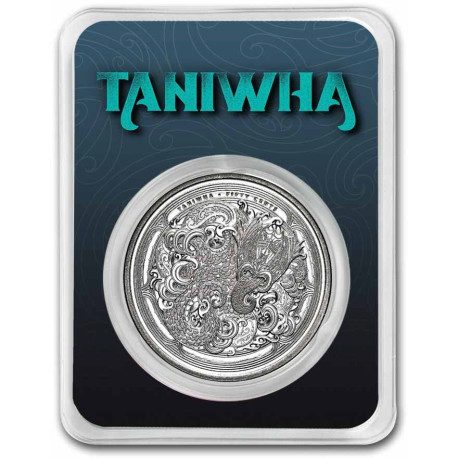 New Zealand 1 oz silver DWELLING TANIWHA : WATER 2025 bu $0.50 IN CARD