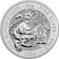 UK 2 oz silver Tudor Beasts LION 2026 BU £5