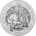 UK 10 oz silver Tudor Beasts LION 2026 BU £10