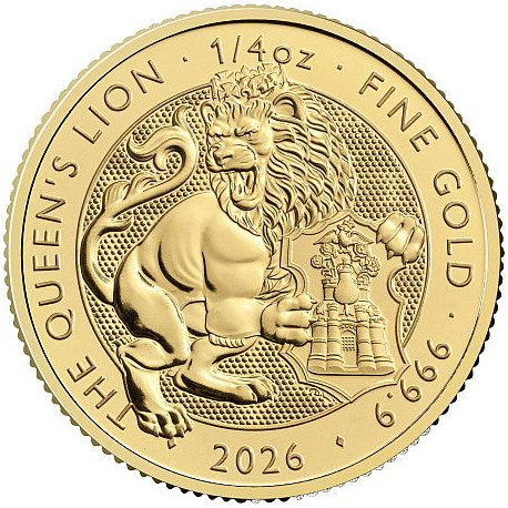 U.K. 1/4 oz gold TUDOR BEASTS The GREYHOUND OF RICHMOND 2025 BU £25