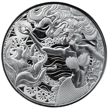 Samoa 1 oz silver PACIFIC MERMAID 2022 BU