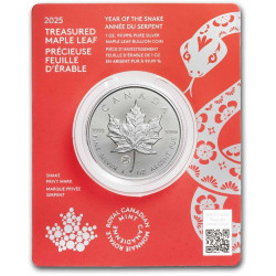 Treasured Maple Leaf 1 oz silver MAPLE LEAF 2025 $5 BU Polar Bears Privy Mark