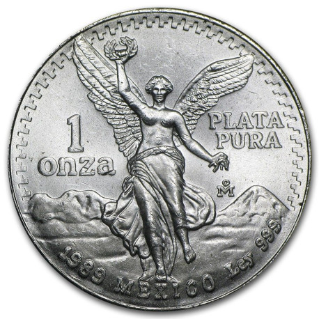 1 oz silver LIBERTAD 1989 proof